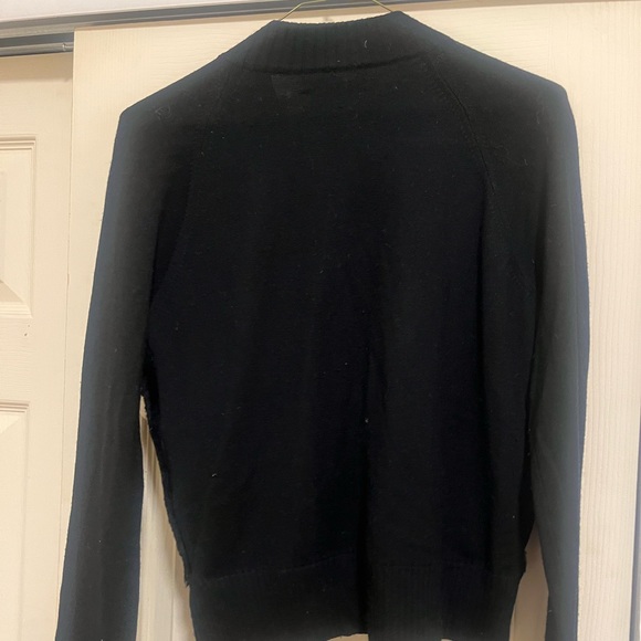 Black Fur Sweater Zip Up, Size Large (runs a little small). Brand: Cu rame - Picture 5 of 7